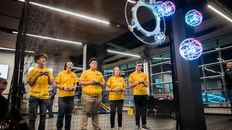 Quidditch meets Robot Wars as drone soccer flies into Britain